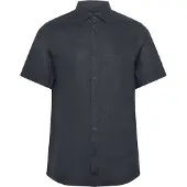 Armani Exchange for man. XM001223AF14619UB101 Navy Casual Shirt (L), Linen, Short sleeve