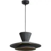 Loom Design LED-hengelampe Morphic, svart, filt, Ø 50 cm