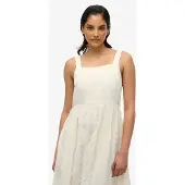 Superdry Statement Tiered Ermeløs Lang Kjole