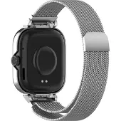INF Metallrammeveske med integrert stropp for Redmi Watch 4 Silver