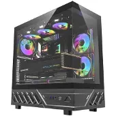 Darkflash DS950 PC-kabinett (svart) + 6 vifter