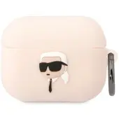 Karl Lagerfeld KLAPRUNIKP AirPods Pro-deksel rosa/rosa Silikon Karl Head 3D