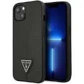 GUESS GUHCP13SPSATLK iPhone 13 mini 5,4" svart / svart hardcase SaffianoTriangle Logo