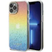 GUESS IML Faceted Mirror Disco Iridescent-etui til iPhone 12/12 Pro - flerfarget