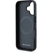 Mercedes MagSafe iPhone 16-etui i glatt skinn - svart