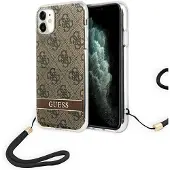 GUESS GUOHCN61H4STW iPhone 11 brun/brun hardcase 4G Print Strap