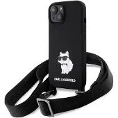 Karl Lagerfeld KLHCP15SSCBSCNK iPhone 15 6,1" hardcase svart/svart Crossbody Silicone Choupette