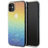 GUESS IML Faceted Mirror Disco Iridescent-etui for iPhone 11 / Xr - flerfarget