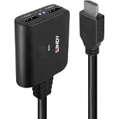Lindy 38356, HDMI, 2x HDMI, 3840 x 2160 piksler, Svart, Akrylonitril-butadien-styren (ABS), 60 Hz