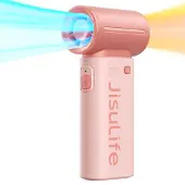 JISULIFE håndholdt vifte Life9 5000 mAh bærbar minivifte USB-vifte - rosa