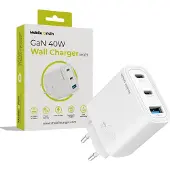 Mobile Origin GaN 40W Wall Charger MO13 - white 1 USB-A + 2 USB-C