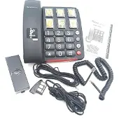 Amplicomms BIGTel 40 plus, telefon med store knapper Mørkegrå