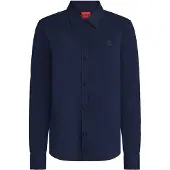 HUGO for woman. 50552832 The Essential navy shirt (40), Blue, Casual, Cotton, Long sleeve