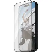 PanzerGlass Screen Protection w. Black Frame iPhone 16 | 15 | Ultra-Wide Fit