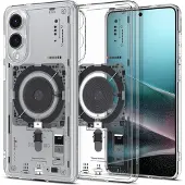 Spigen Ultra Hybrid Mag-etui med MagSafe for Samsung Galaxy S25 Edge med trykk - gjennomsiktig