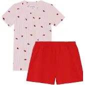 Minymo T-skjorte og Shorts Sett Peach Blush (116 / 6 år)