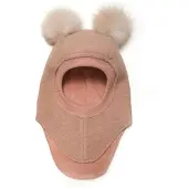 Huttelihut Balaclava - Ull/Bomull - 2-lags - BIG Bear - Rose Meg - - 0-1 år (50-80) - Balaclava - dobbel