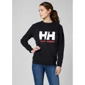 Helly Hansen Mørk Blå W Logo Crew Sweat Genser (S)