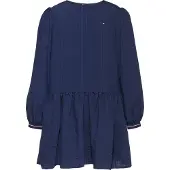 Tommy Hilfiger Textured Stripe Dress L/S Fit &amp; Flare Dresses Twi (176 /16 år)
