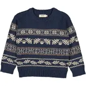 Wheat Jacquard Pullover Julius Sea Storm (98 /3 år)