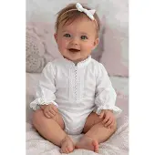 SALTO Eira Festdrakt Body Bluse Jente Hvit (74/80)