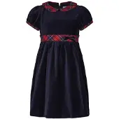 Vilje & Ve Hanna Dress Velvet Navy (128 / 8 år)