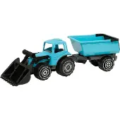 Plasto Tractor with frontloader & trailer 56.5 cm