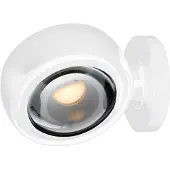 Loom Design LED-vegglampe Optic, hvit, aluminium, Ø 12 cm