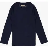 Wheat Ull T-Shirt Ls Navy (128 / 8 år)