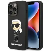 Karl Lagerfeld Ikonik MagSafe-etui i silikon for iPhone 14 Pro - svart