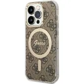GUESS IML 4G MagSafe-etui for iPhone 15 - brun