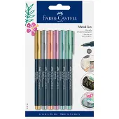 Faber-Castell Tusjer - Metallic Penn - 6 stk. - Flerfarget - - OneSize - Tusj
