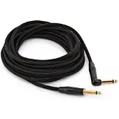 Gear4Music 635 mm TS-jack - 635 mm TS-jack Flettet Rettvinklet Pro-kabel 6m