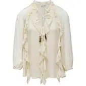 Salsa Jeans Ruffle 3/4 Erme Bluse
