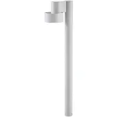LUCANDE LED-gatelampe Elune, lysegrå, IP44, høyde 77 cm