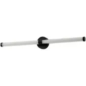 LUCANDE LED-vegglampe Melisa, svart, 90 cm, CCT, IP44