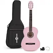 Gear4Music Klassisk Gitarpakke Rosa fra