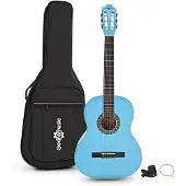 Gear4Music Klassisk Gitarpakke Blå fra