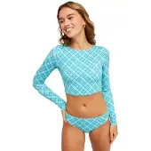 Roxy The Beach Babe Ls Crop Langermet lycra blå