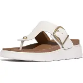 FitFlop for woman. B1H-194 Leather sandals Gen FF Buckle white (38), Flat, None, Casual