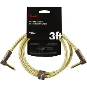 Fender Deluxe 3 Fot Lang Vinklet Instrumentkabel Tweed