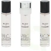 Chanel Bleu De Pour Homme Giftset - Mand - 60 ml (3x Edp Spray Refill 20ML - Travel Sprays)