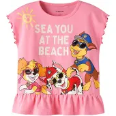 Name It Mini T-skjorte - NmfMina - Paw Patrol - Rosa Drikke m. Glitte - - 2 år (92) - Singlet