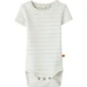 Lil´ Atelier Lil' Atelier Body k/e - Slim - NbnGeo - Coconut Melk/Naturell Ai - - 62 - Kortermet body