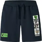 Name it Shorts - NkmMar - Minecraft - Navy Blazer - - 8 år (128) - Shorts