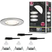 Paulmann innbyggingslampe NOVA, jern, 8 cm, fast, 2 700 K, trinnvis dimming,