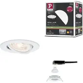 Paulmann innbyggingslampe NOVA hvit, Ø 8 cm, svingbar, 827 stepdim