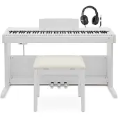 Gear4Music VISIONKEY-500 Digitalpiano Benkpakke fra Hvit