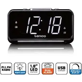 Lenco Cr-28bk Klokkeradio