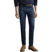 Gant for man. 1000030 Medium wash extra slim fit Active Recover jeans (32/34), Blue, Casual, Cotton, Denim